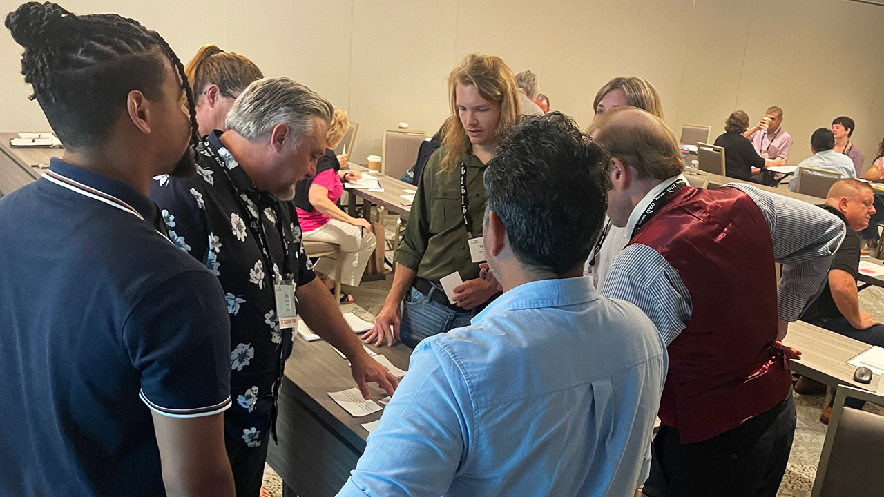 Attendees engaged in hands-on learning activities